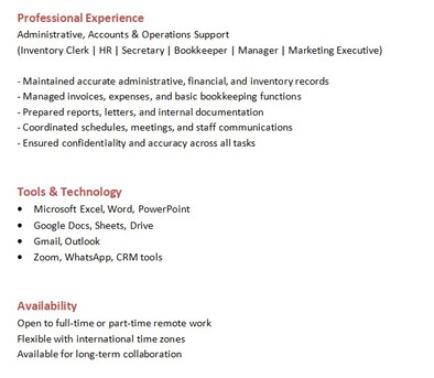 Experienced Accounting & Admin Professional Seeking Remote Employer photo 2