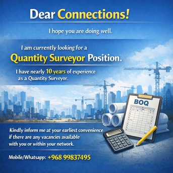Looking Job Quantity Surveyor/Cost Controller photo 1