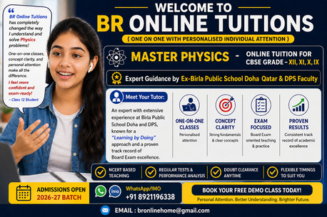 PHYSICS TUITION CBSE (IMO/ WhatsApp-> +91 9747983325  (OM*)